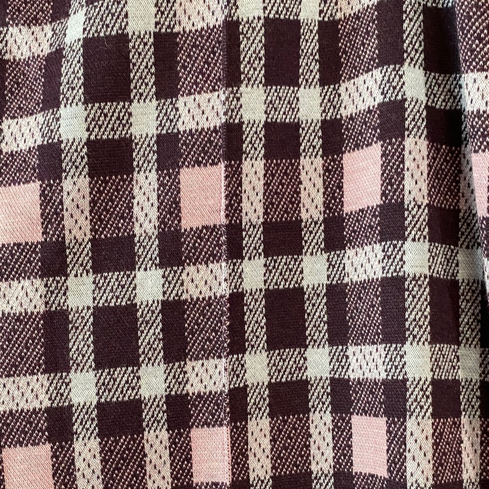 Maeve by Anthropology Checkered Pink and Brown Trousers Size XL - Picture 2 of 8